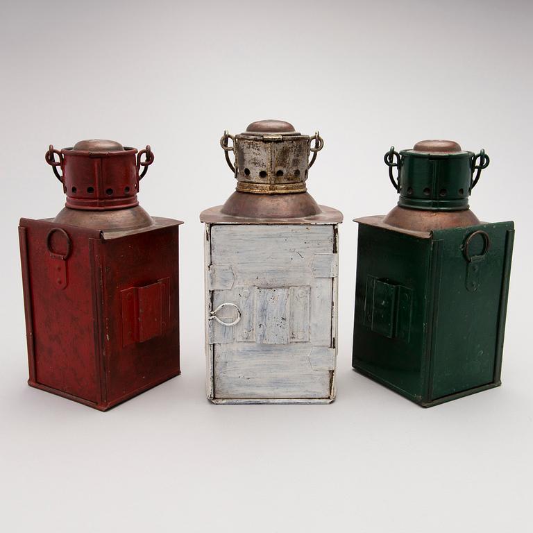 A Set of Three Swedish Lanterns, first half of the 20th century.