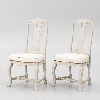 A pair of Rococo-style chairs, 20th century.