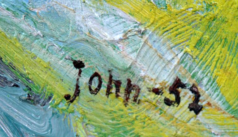 GUNNAR JONN, olja på pannå, sign och dat -52.