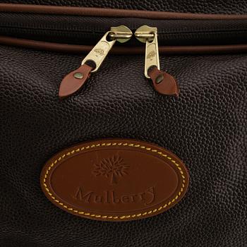Mulberry, a scotch grain weekend bag.