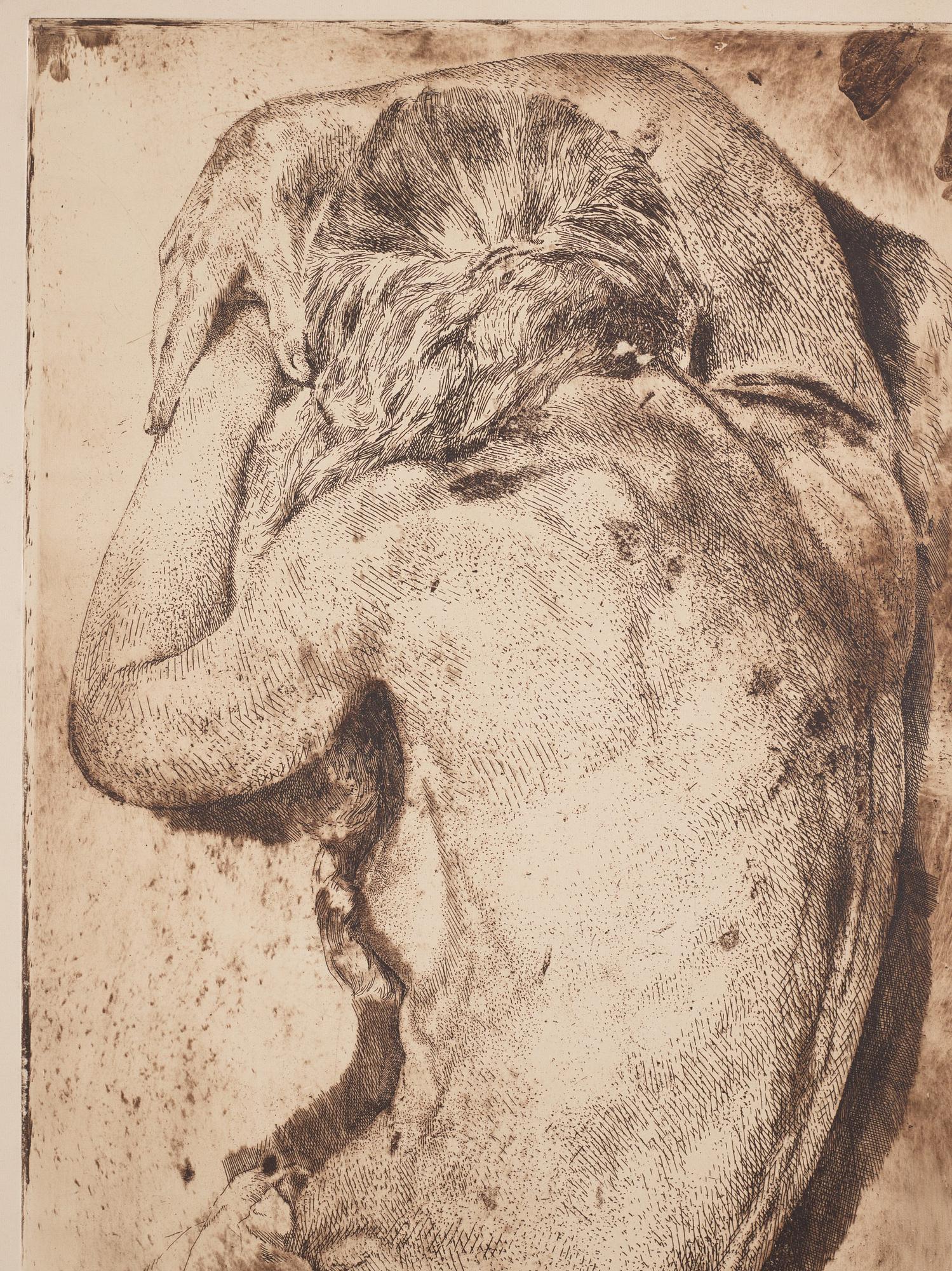 Lotte Laserstein, "Sitzender Rückenakt mit langen Haaren".
