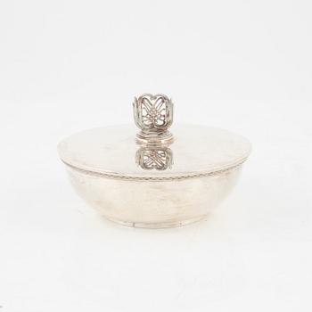 Atelier Borgila, ask med lock, sterlingsilver, Stockholm 1945.