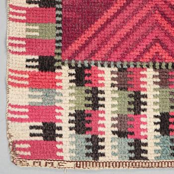 Barbro Nilsson, A CARPET, "Nellicka", knotted pile, ca 228 x 158,5 cm, signed AB MMF BN.