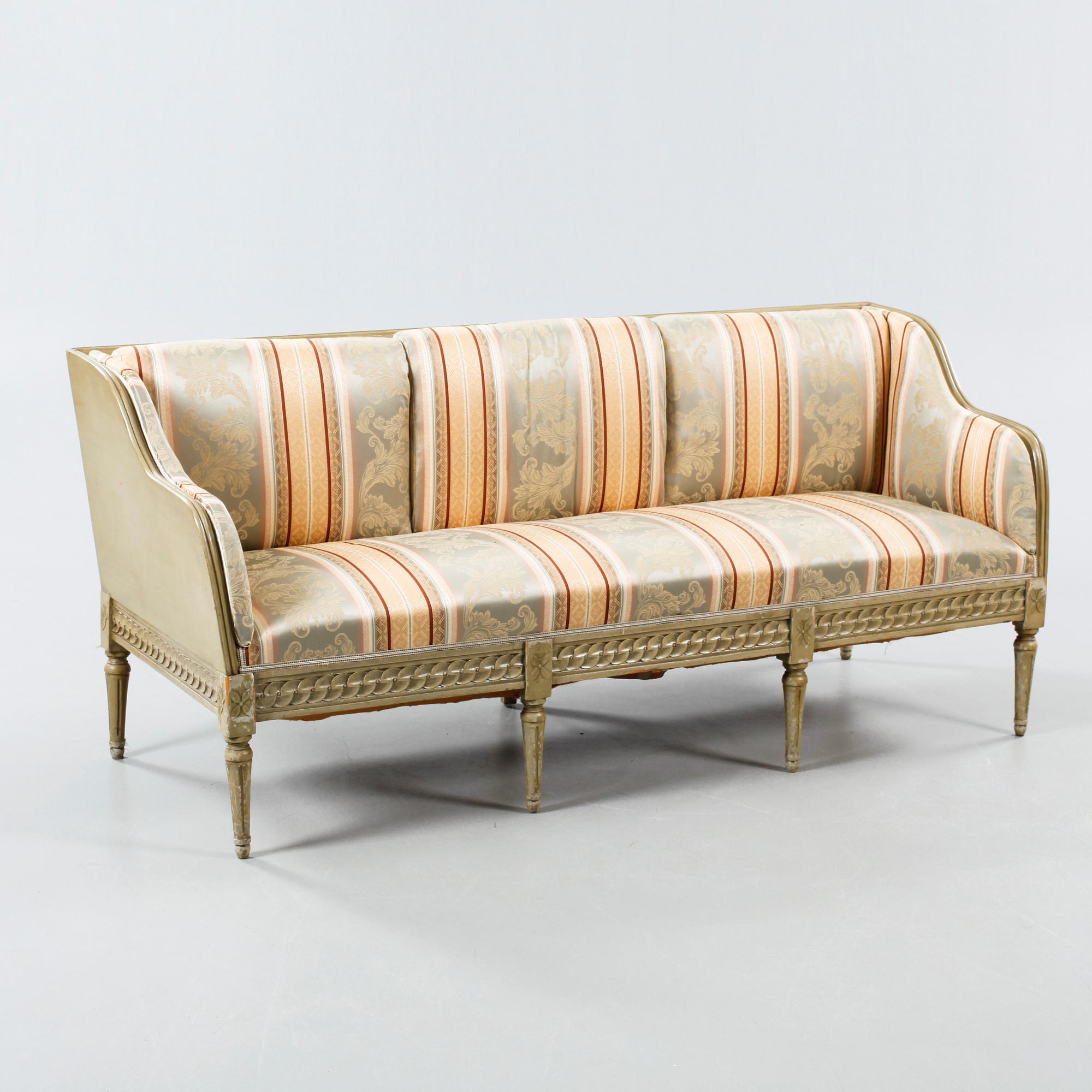A gustavian sofa, 18th century.
