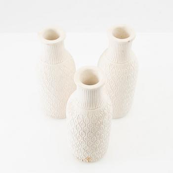 Gunnar Nylund, Vases 3 pcs, Nymölle Denmark.