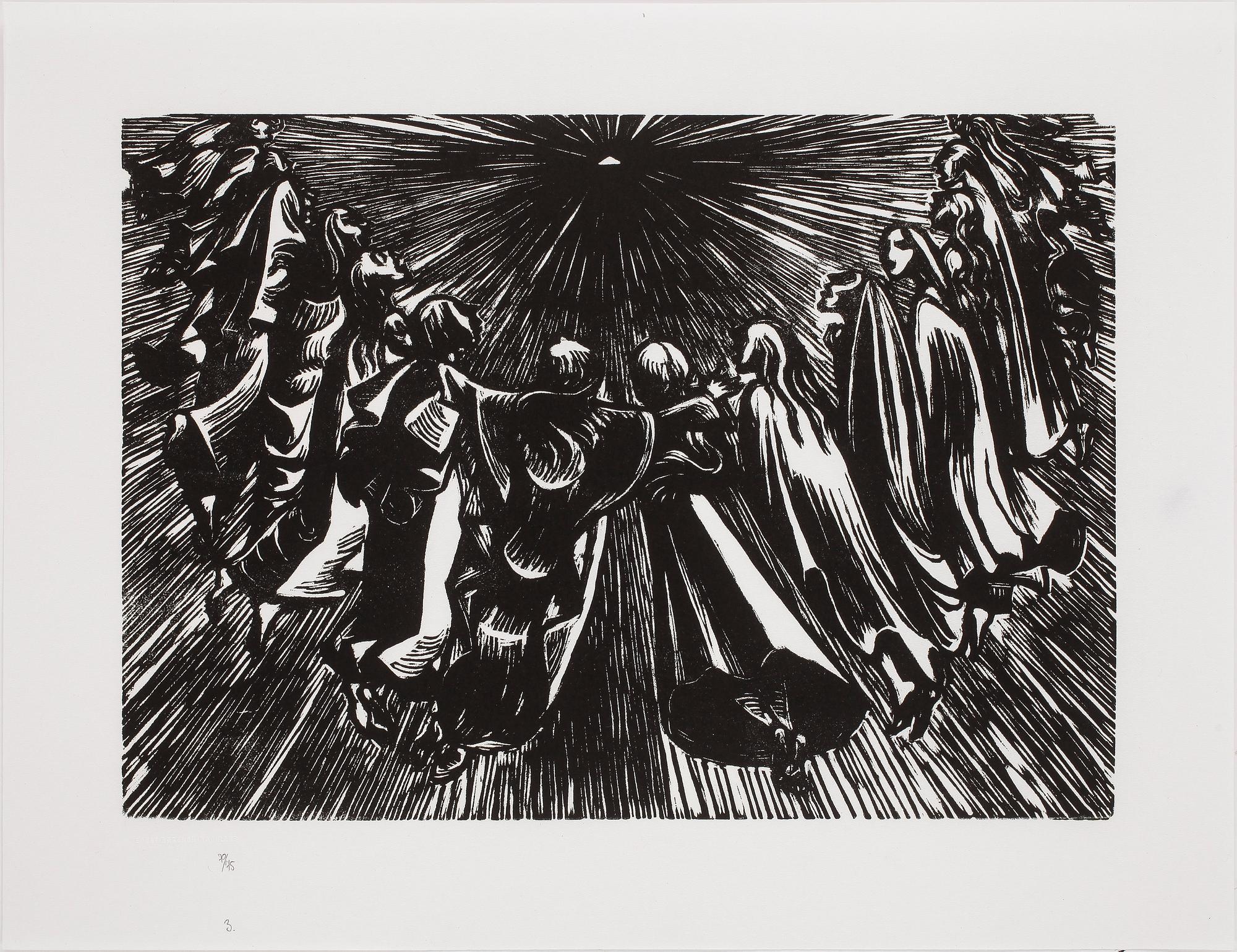 ERNST BARLACH, litografi mapp, signerade och numrerade. Mapp 70/95.