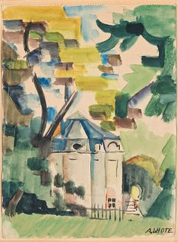 346. André Lhote, Park scene with building.