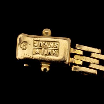 ARMLÄNK, 18k guld, Jo'ans, Köping, 1900-tal. Vikt 16 g.