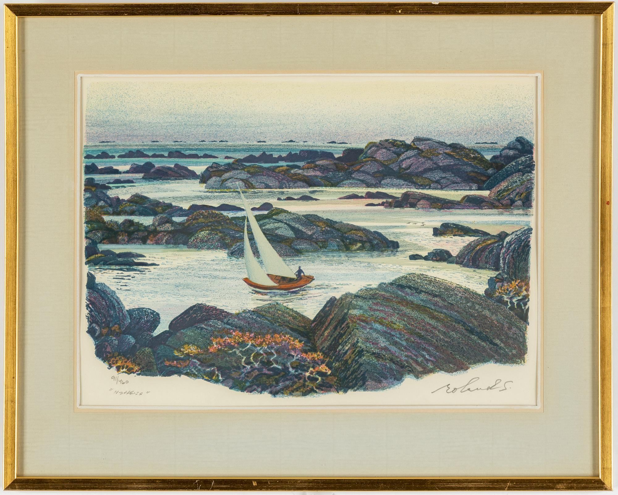 ROLAND SVENSSON, färglitografi, signerad och numrerad 91/460.