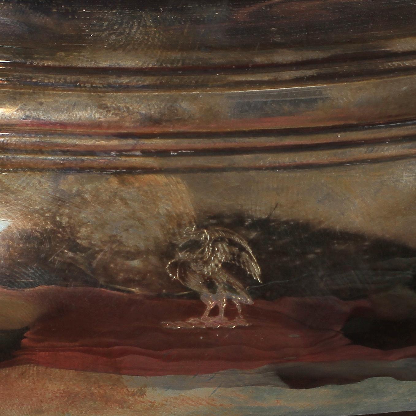 SKÅL SAMT GRÄDDKANNA, silver, London 1814 resp sent 1800-tal.