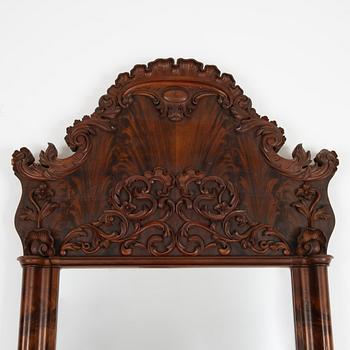 Spegel med konsolbord, rokokostil, 1800-talets andra hälft.