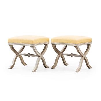 1247. A pair of late Gustavian circa 1800 stools.