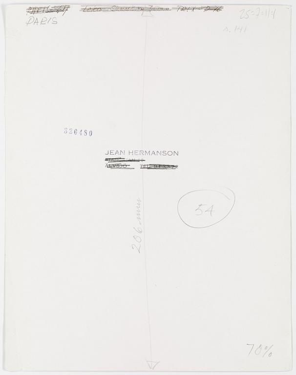 Jean Hermanson, JEAN HERMANSON, gelatin silver print with stamp on verso.