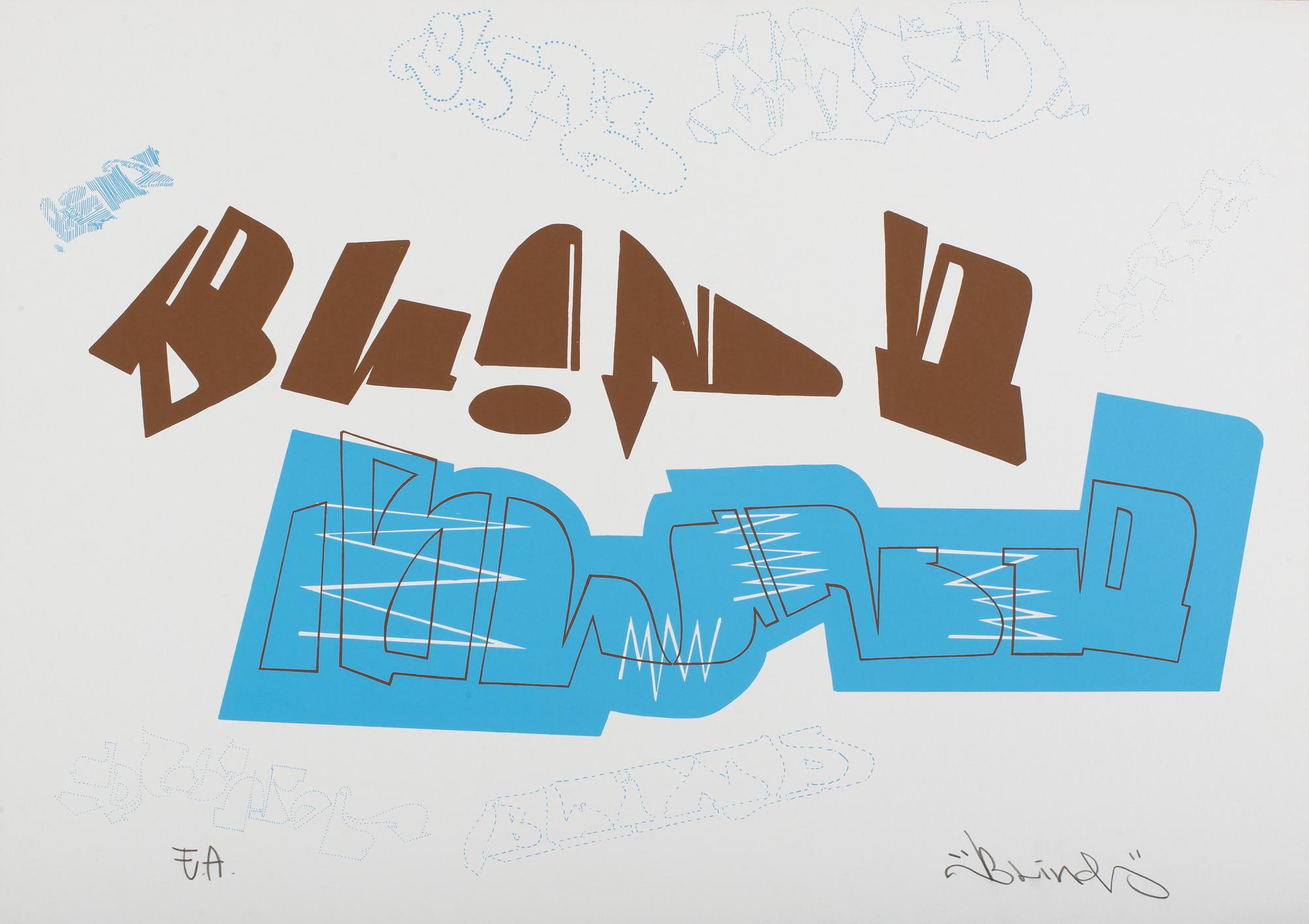 AKAY, BATES, REASON, BLIND and ceveral other scandinavian graffiti legends, eight screen prints, signed and dated -97.