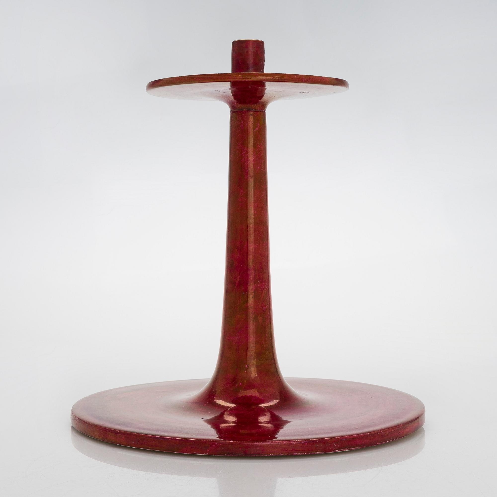 Birger Kaipiainen, kynttilänjalka, kivitavaraa, signeerattu, Kaipiainen Arabia.