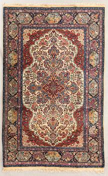 Keshan semi-antique rug, approximately 208x131 cm.