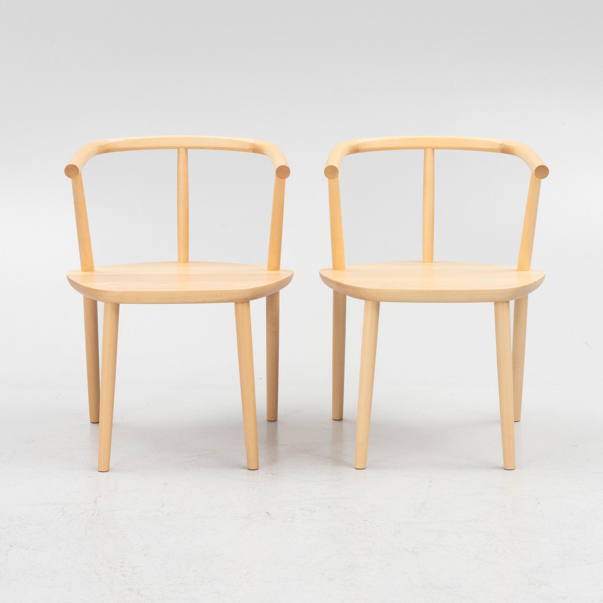 Claesson Koivisto Rune, karmstolar, ett par, "Five chair", Meetee, Japan, 2013.