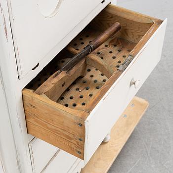 A painted secretaire, mid 19th Century.