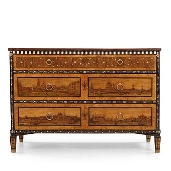 9. A Russian late 18th century commode.