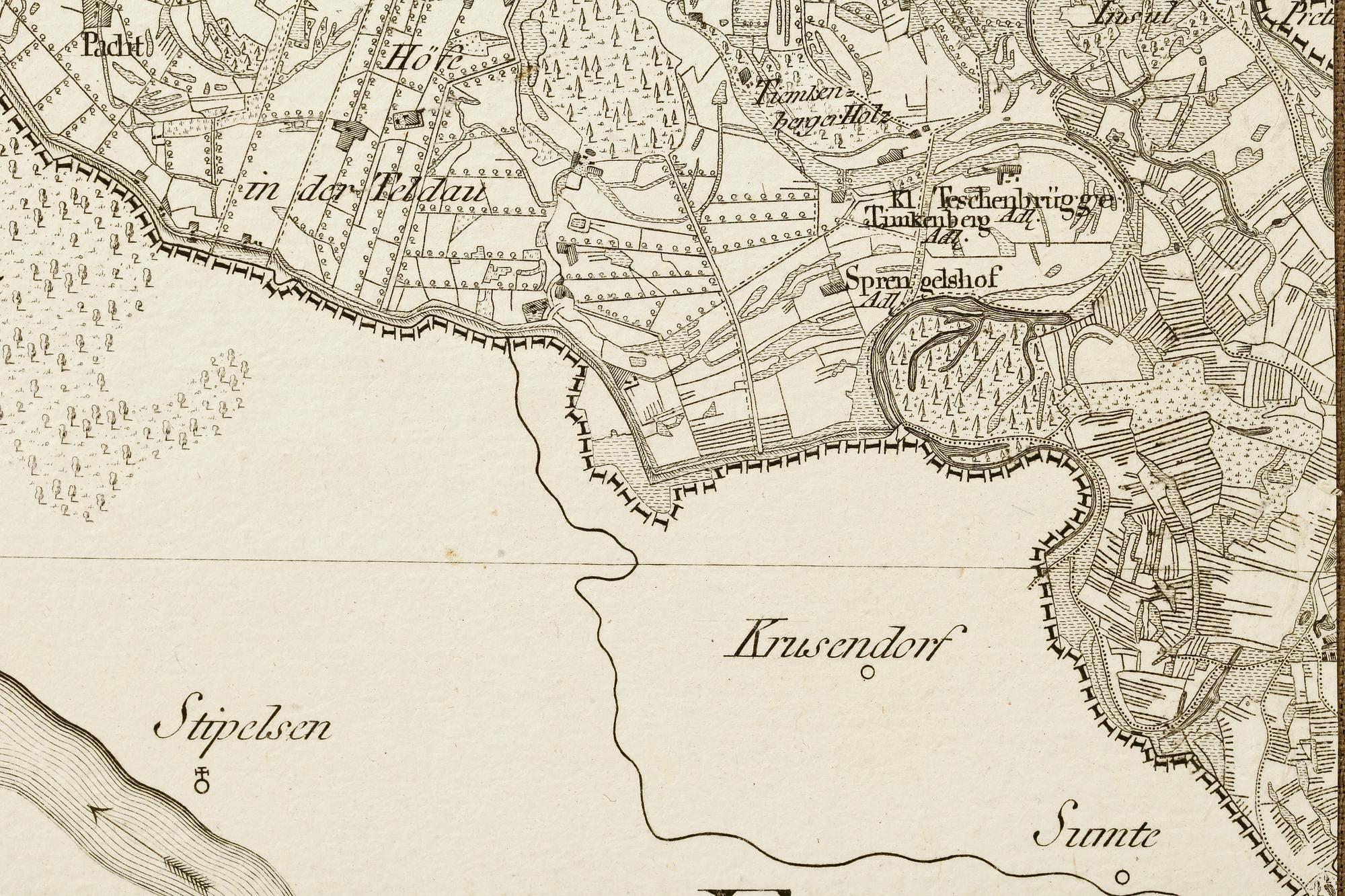 CFW VON SCHMETTAU, karta, 16 delar, "Mecklenburg Schwerin", 1793.