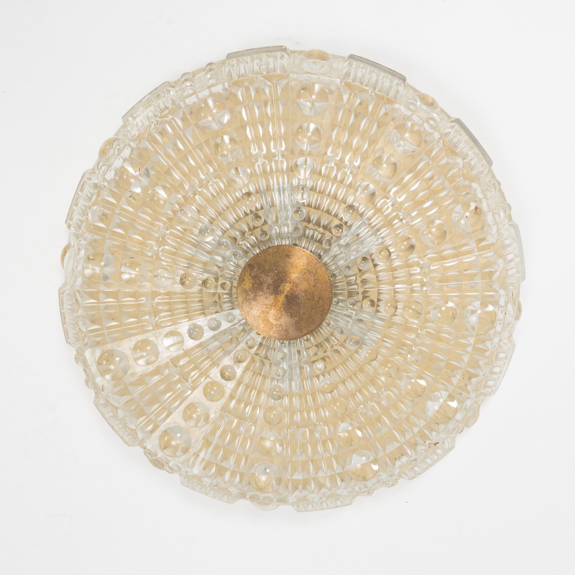 Carl Fagerlund, a glass ceiling light, Orrefors.