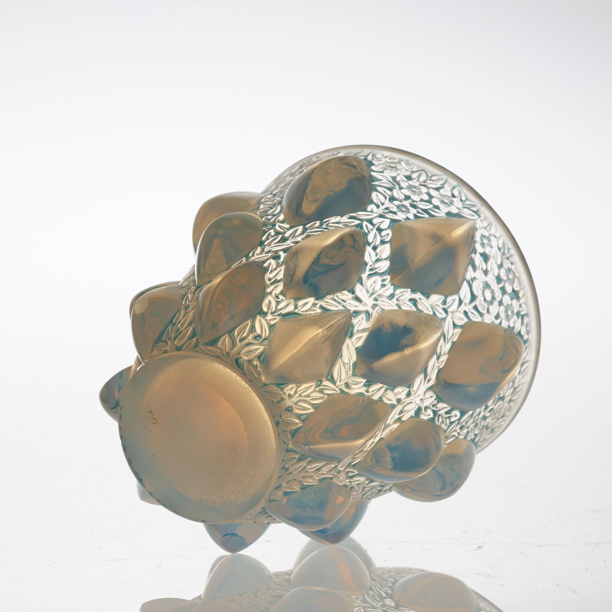 RENÉ LALIQUE, vas "Rampillon", Frankrike, efter 1928.