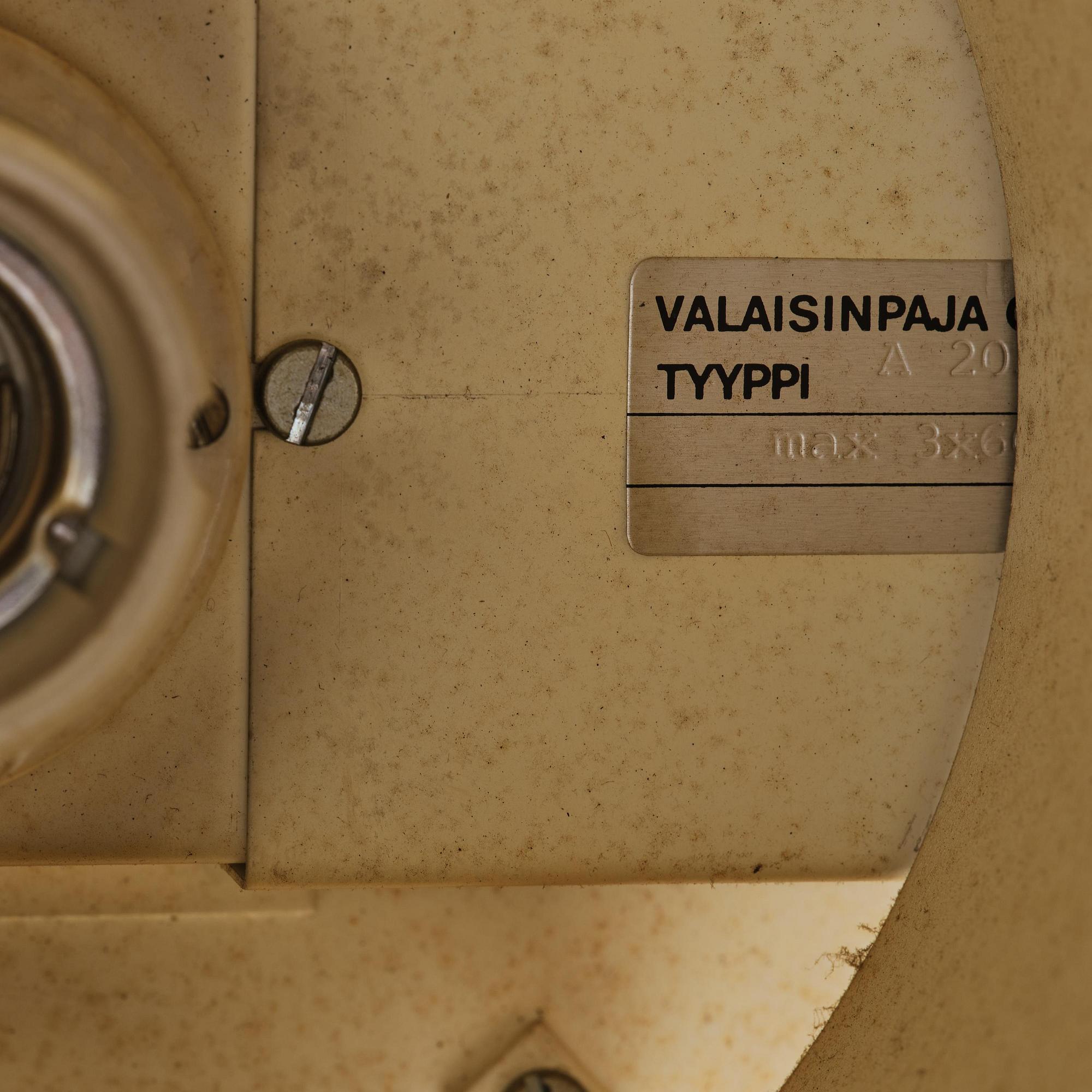 Alvar Aalto, a ceiling lamp model A 203,  Valaisinpaja Finland, 1970s.