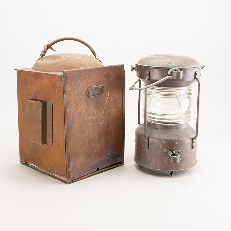 Lantern / ship lantern, 2 pcs, Sweden, 20th century.