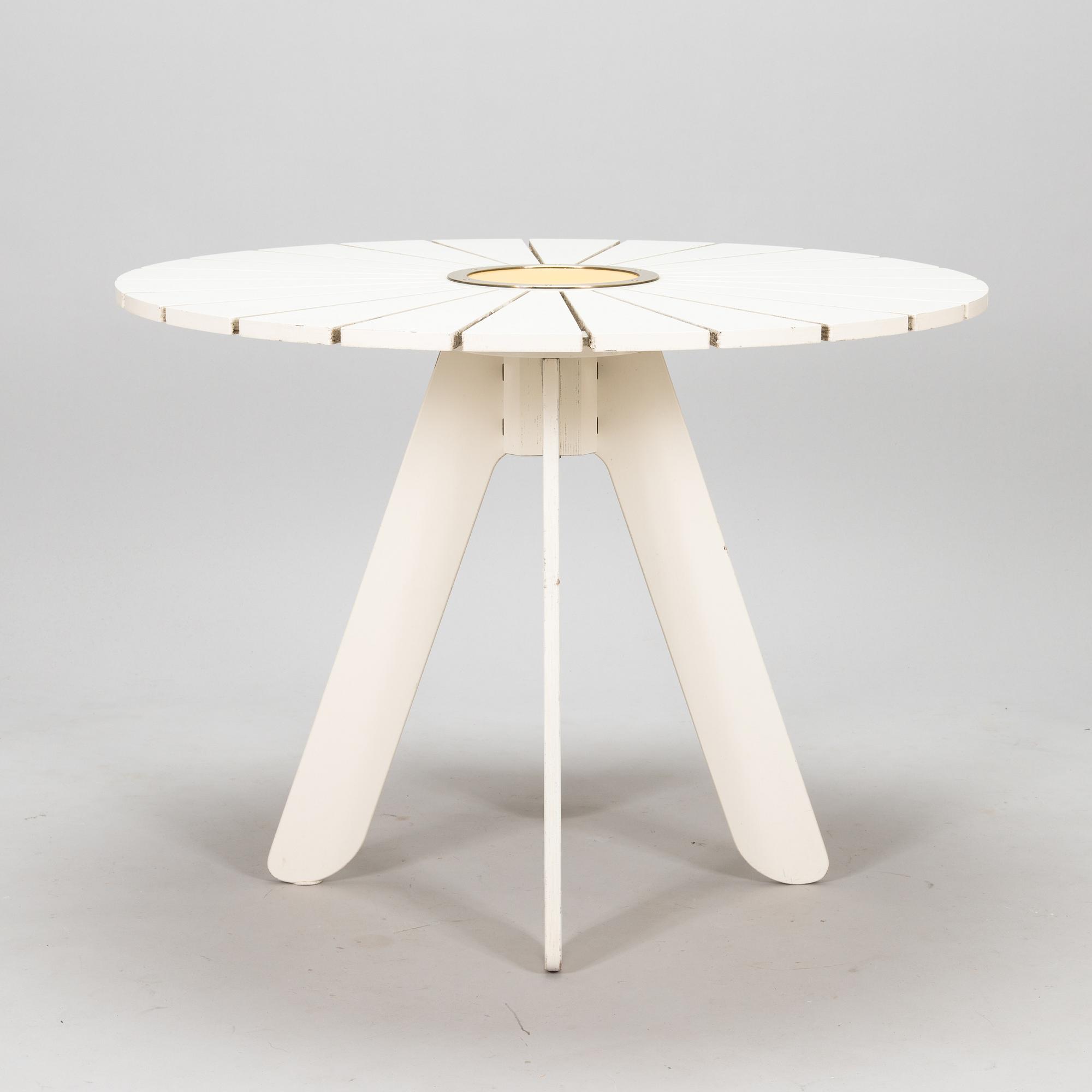 Alvar Aalto, a 5-piece 'Aurinko' (Sun-series) garden furniture suite for Artek 2009.
