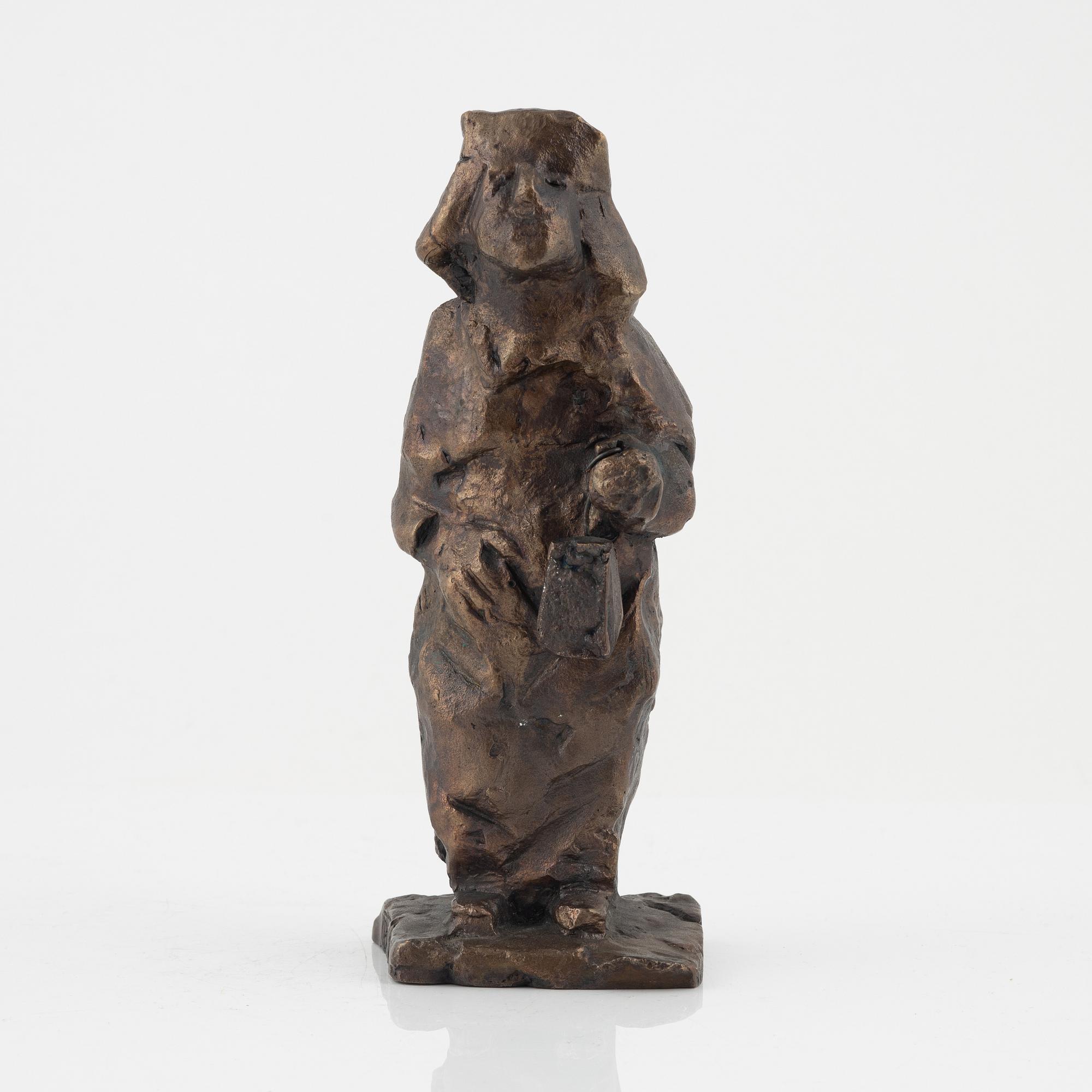 Bror Marklund, sculpture, signed, bronze, height 20.5 cm.