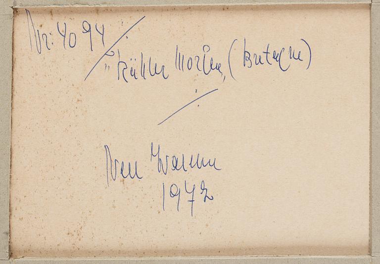 Nell Walden, mixed media on paper, signed and dated -72.