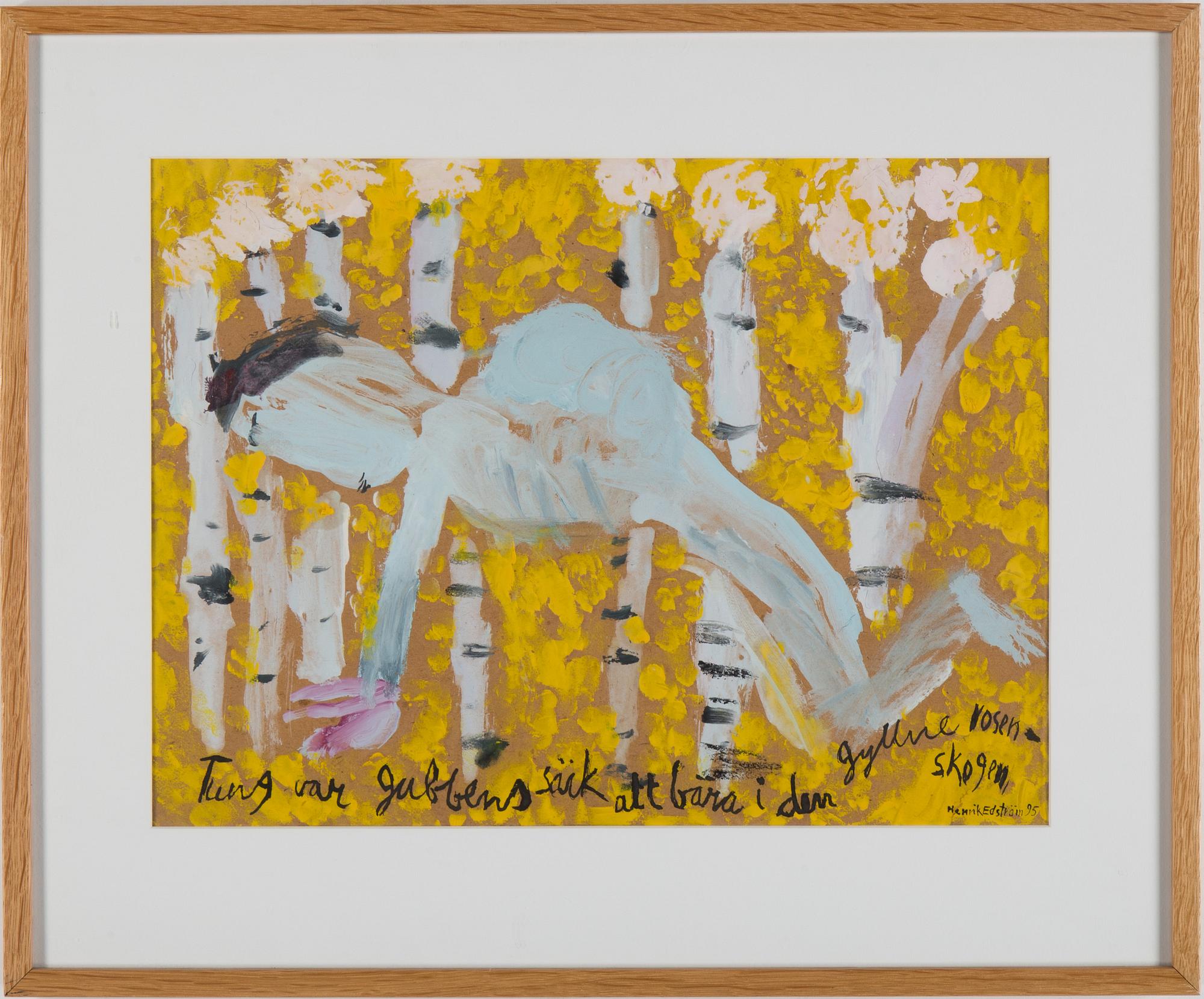 HENRIK EDSTRÖM, gouache on paper, signed and dated 95.