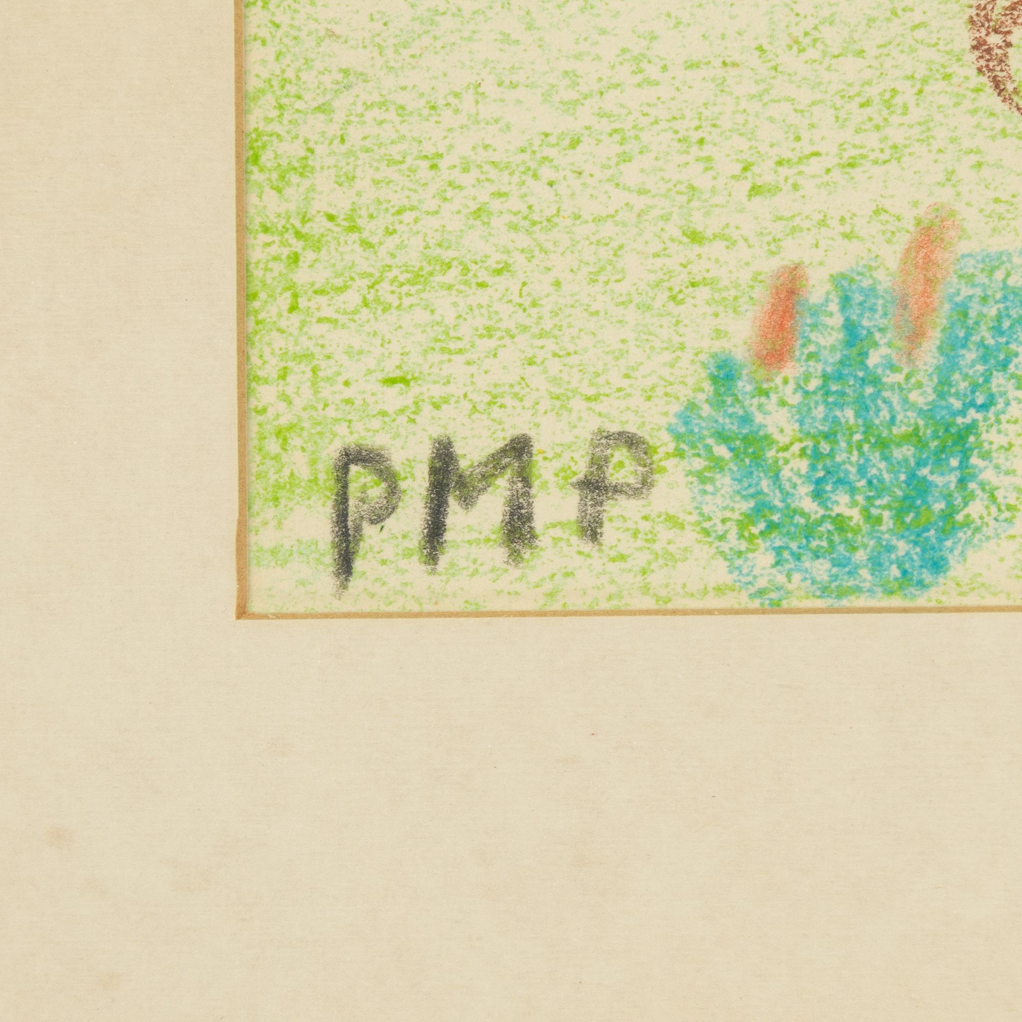 Primus Mortimer Pettersson, chalk drawaings, 4 signed PMP.