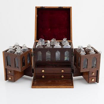 A George III mahogany apothecary cabinet, circa 1800.