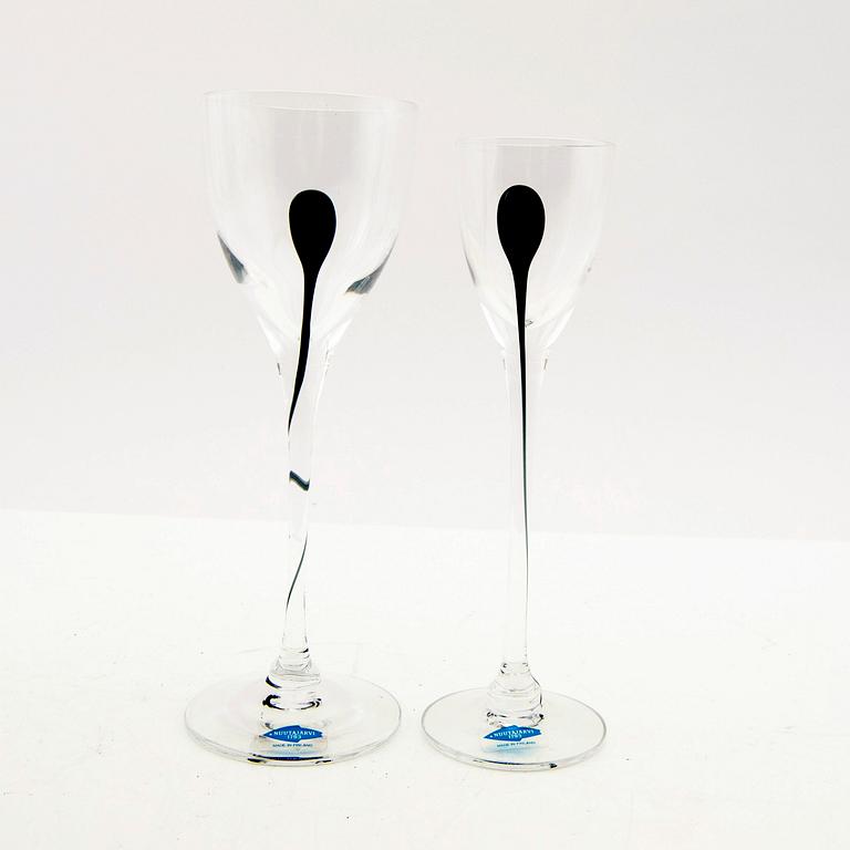 Heikka Orvala, glasservis, 42 st, "Taika", Nuutajärvi/ Arabia Finn Crystal, Finland, 1900-tal.