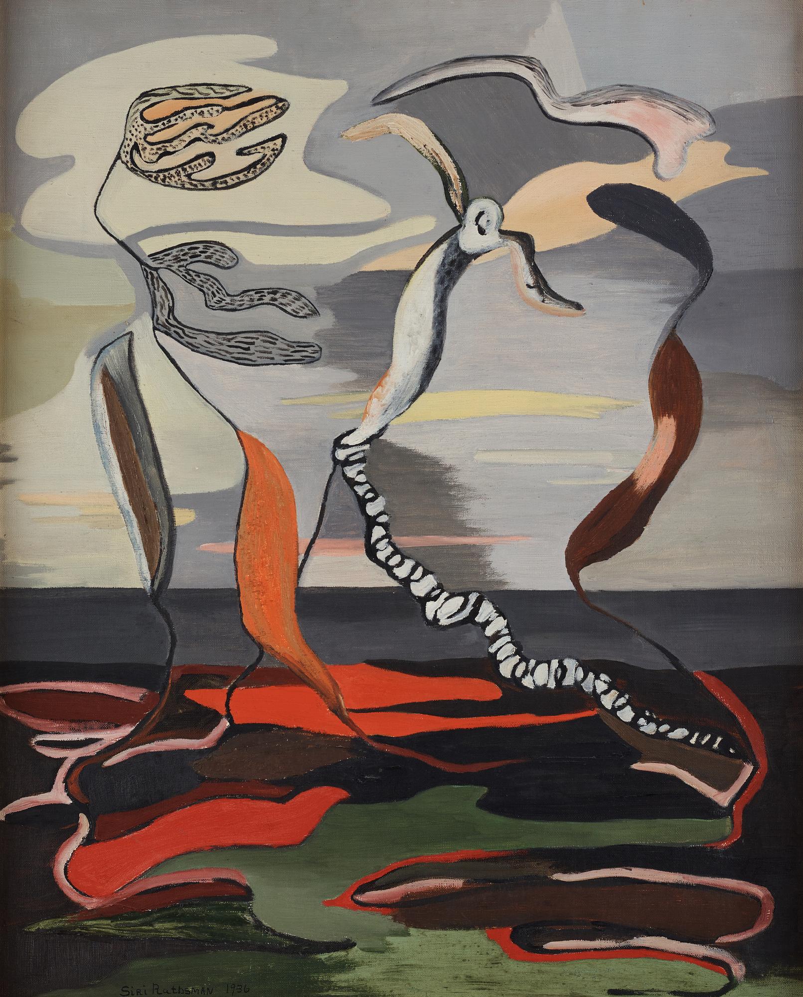 Siri Rathsman, olja på duk, signerad och daterad 1936.