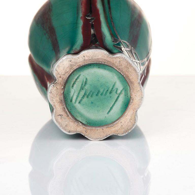 Eugene Baudin, an Art Nouveau glazed ceramic vase, France.