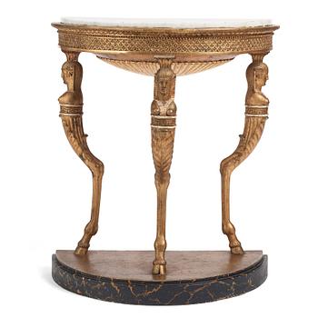 32. A late Gustavian console table, Stockholm, around 1800.