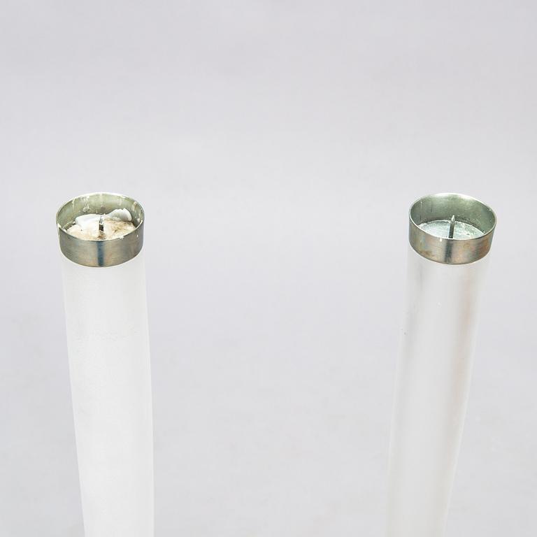 Brita Flander, Two 'The Northern Whites floor candlesticks for Marimekko.