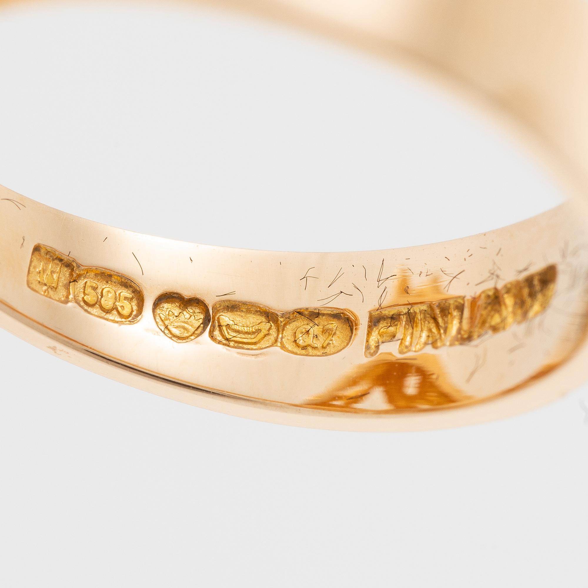 Lapponia ring 14K gold, design Björn Weckström.