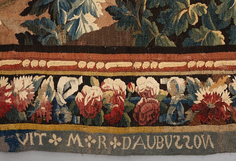 A tapestry, "Verdure", tapestry weave, ca 300-307 x 500,5-506 cm, signerad VIT*M*R*D'AUBVSSON.