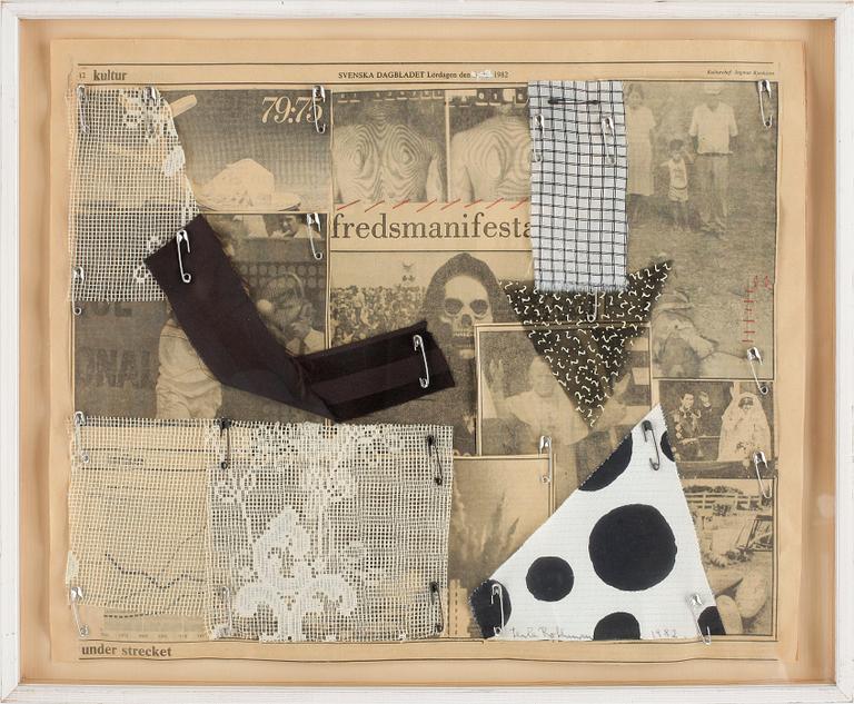 LENKE ROTHMAN, collage, signerad o daterad 1982.