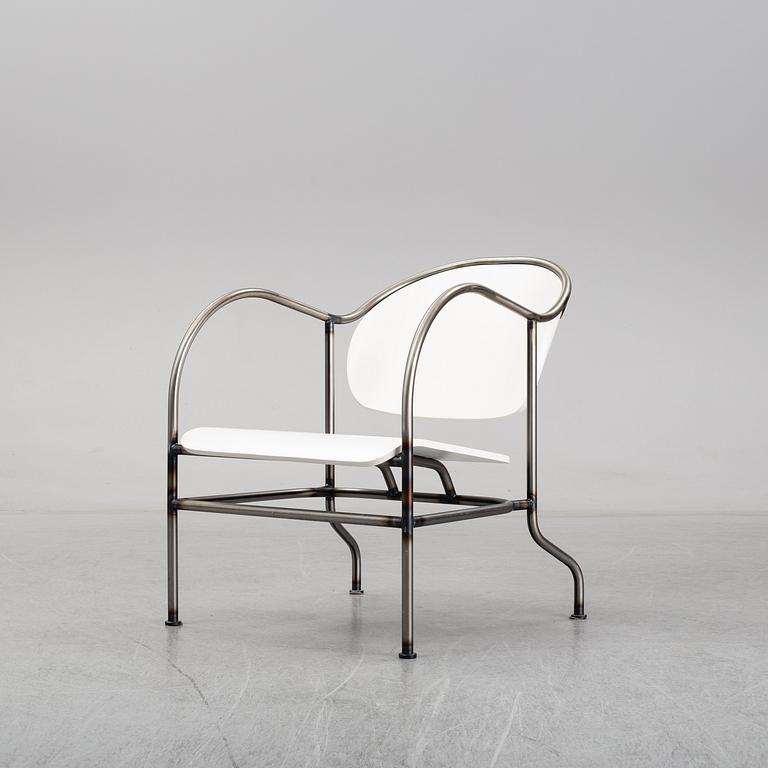 MATS THESELIUS, a tubular steel 'Sven' easy chair, Källemo.