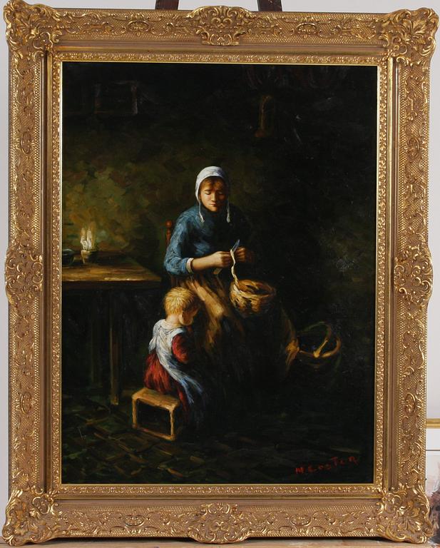 COSTER, NICOLAI, olja på duk, sign.