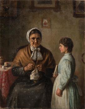 175. Vasili Timofeev, VASILI TIMOFEEV, A GIRL AND A GRANDMOTHER.