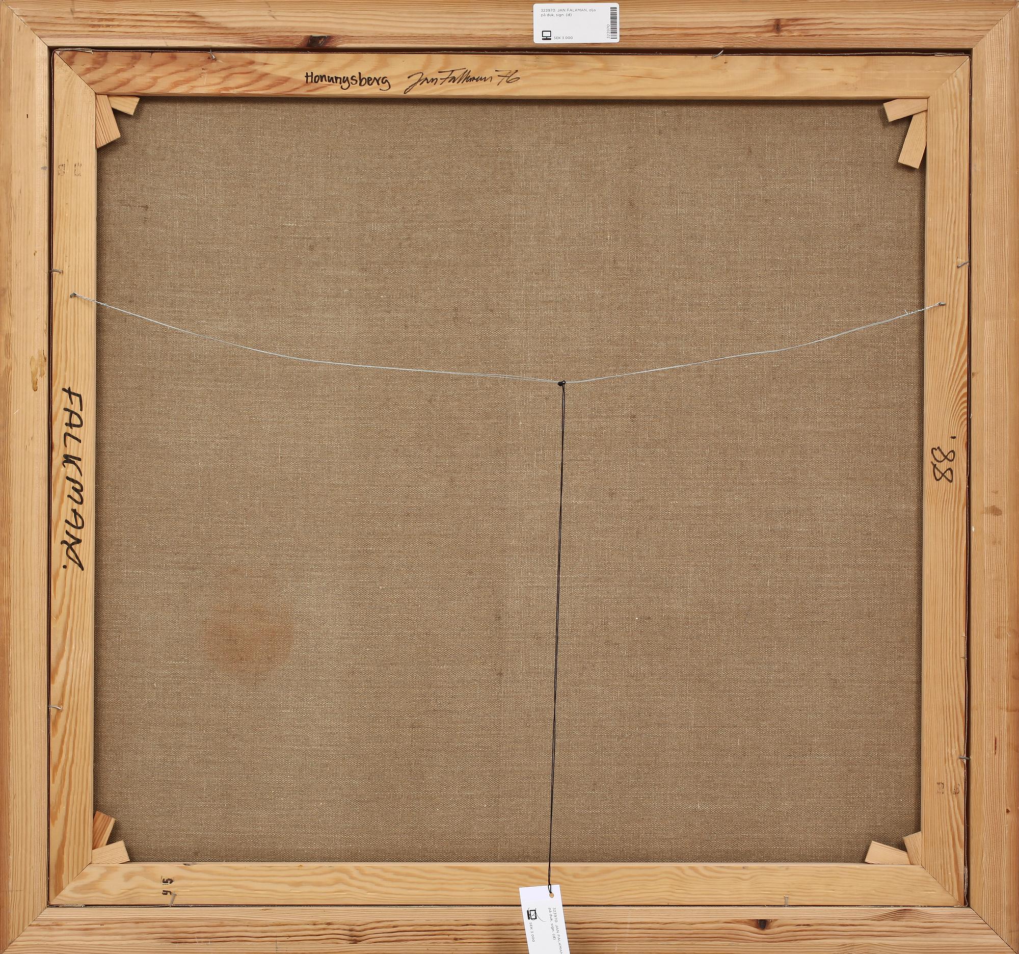 JAN FALKMAN, olja på duk, sign.