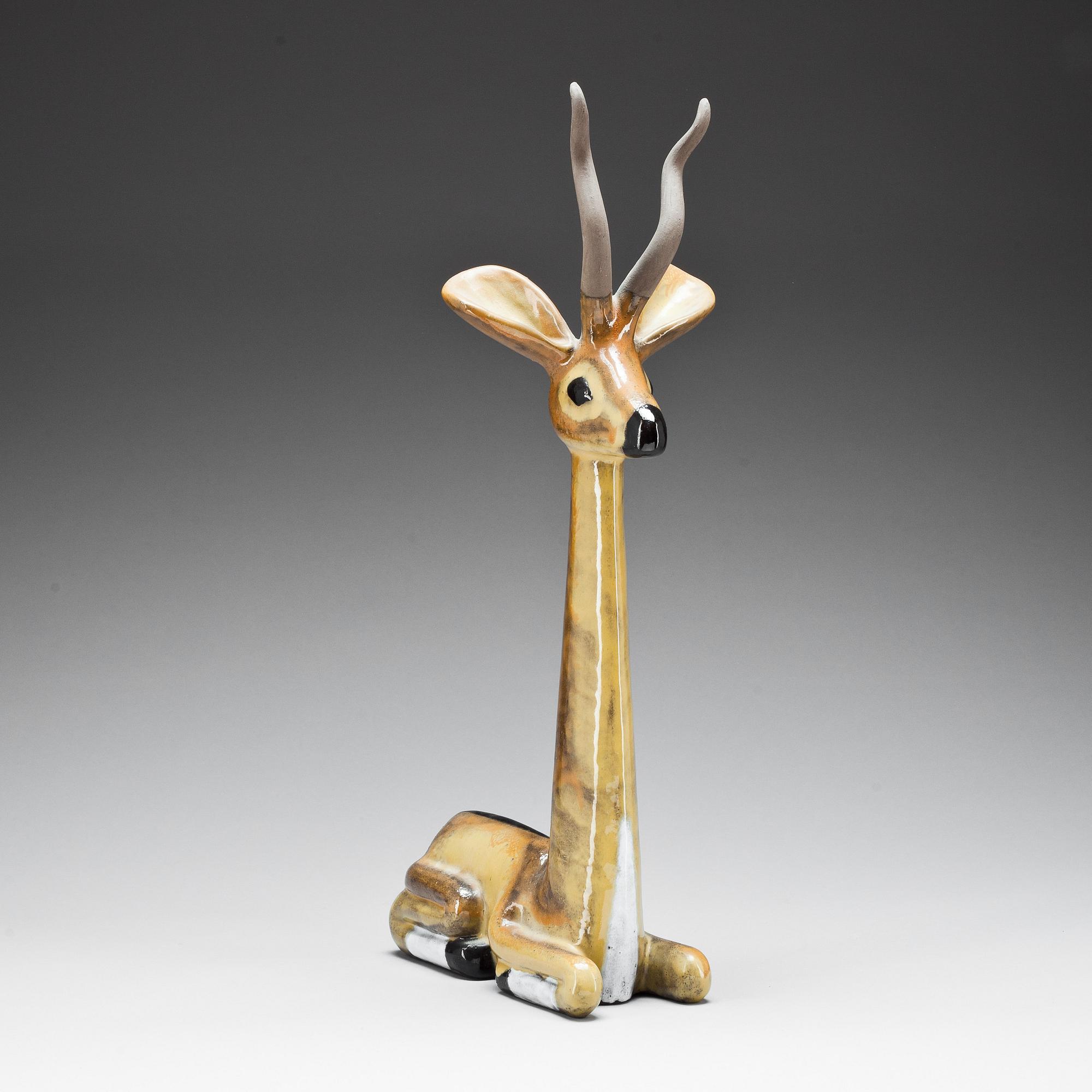 FIGURIN, stengods, Vicke Lindstrand, Upsala-Ekeby, signerad VL.