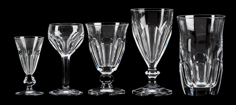 GLASSERVISDELAR, 42 st, "Geraldine" av Fritz Kallenberg o "Bellona" samt "Bergh" av Elis Bergh, för Kosta. 1930-al.