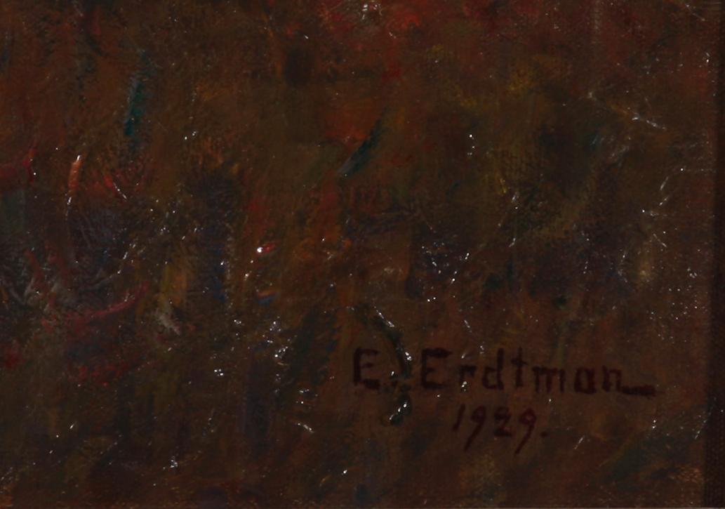 ERDTMAN, ELIAS. Olja på pannå. Sign o dat 1929.