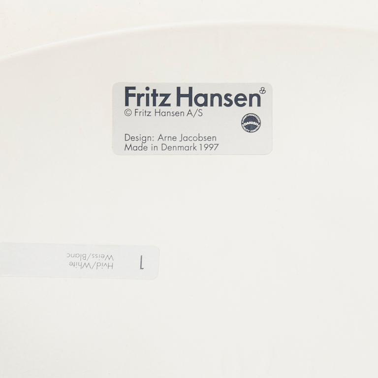 Arne Jacobsen, stolar 4 st, "Myran" för Fritz Hansen, Danmark 1990-tal.